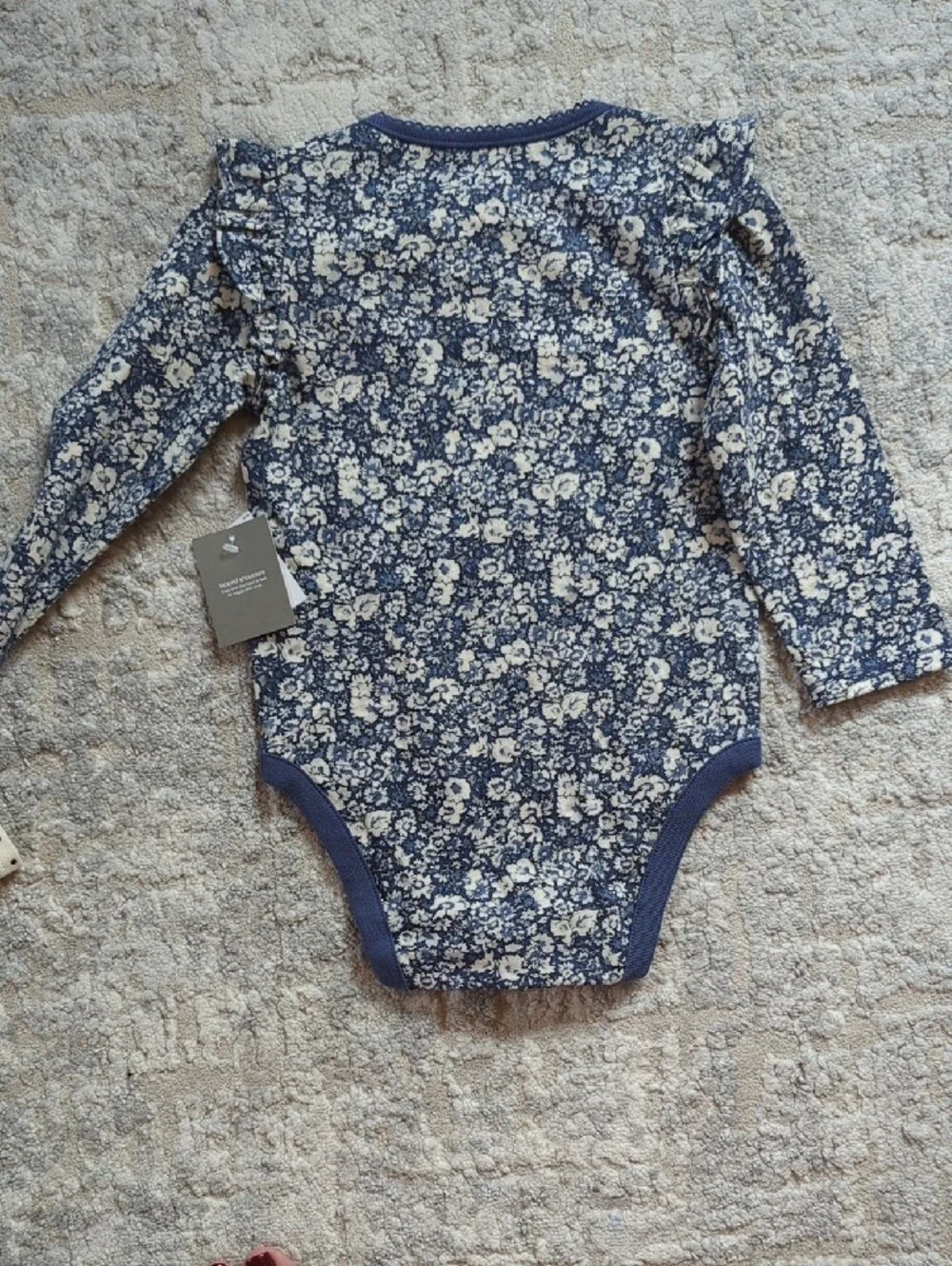 NWT Gap Two-Pack Long-Sleeve Floral & Polka Dot  Bodysuits Size 18-24 Months